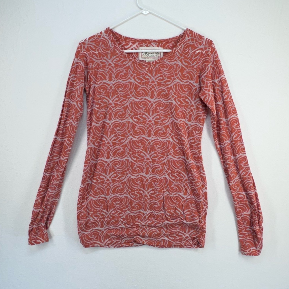 Aventura Women’s Top Small Cotton Blend Long Sleeve